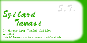 szilard tamasi business card