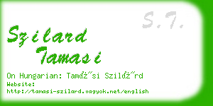 szilard tamasi business card